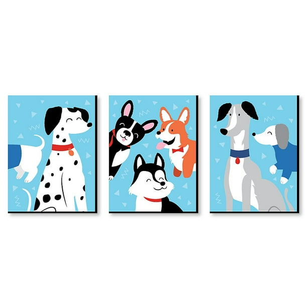 mix /& match Watercolor kids room art Puppy animal art Puppy watercolors Puppy Nursery animal prints Puppy wall decor Set of 4 prints